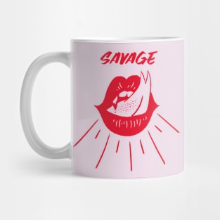 Taste of Savage Red Lips Mug